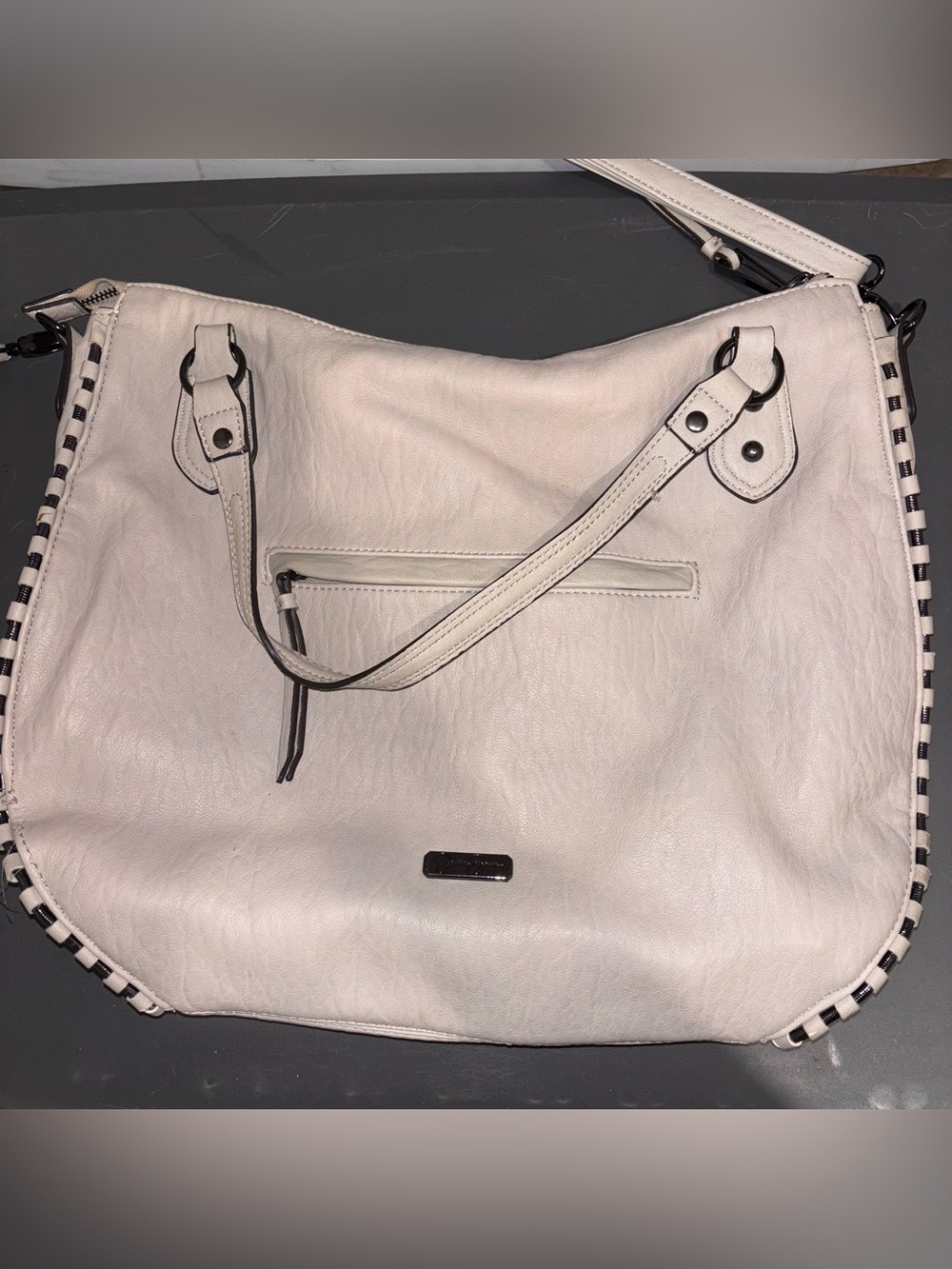 Jessica Simpson Grey Crossbody Hobo Bag with Shoulder Strap